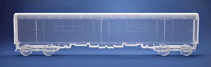 All City Style Clear Train - Single 20" half car model